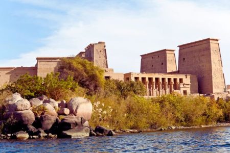 Philae Temple Philae Temple, Obelisk and High Dam in Aswan